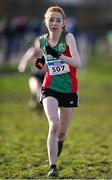 11 February 2024; Martina O Connor of Mayo AC, competes in the intermediate women's 5000m during the 123.ie National Intermediate, Masters & Juvenile B Cross Country Championships at DKiT Campus in Dundalk, Louth. Photo by Stephen Marken/Sportsfile