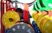 12 February 2024; Gus McCarthy during a gym session on the Leinster Rugby 12 County Tour at Mullingar RFC in Westmeath. Photo by Harry Murphy/Sportsfile