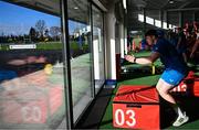 12 February 2024; Diarmuid Mangan during a gym session on the Leinster Rugby 12 County Tour at Mullingar RFC in Westmeath. Photo by Harry Murphy/Sportsfile