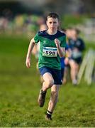 11 February 2024; Donnchadh Sheehan of Monaghan Phoenix AC, competes in the Boys U13 1500m during the 123.ie National Intermediate, Masters & Juvenile B Cross Country Championships at DKiT Campus in Dundalk, Louth. Photo by Stephen Marken/Sportsfile