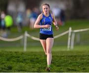 11 February 2024; Emma Brennan of Longford AC, competes in the Girls U17 3000m during the 123.ie National Intermediate, Masters & Juvenile B Cross Country Championships at DKiT Campus in Dundalk, Louth. Photo by Stephen Marken/Sportsfile