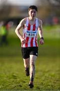 11 February 2024; Sean Farrell of Trim AC, Meath, competes in the Boys U17 3000m during the 123.ie National Intermediate, Masters & Juvenile B Cross Country Championships at DKiT Campus in Dundalk, Louth. Photo by Stephen Marken/Sportsfile