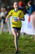 11 February 2024; Cara Mc Cormack of Glaslough Harriers AC, Monaghan, competes in the Girls U13 1500m during the 123.ie National Intermediate, Masters & Juvenile B Cross Country Championships at DKiT Campus in Dundalk, Louth. Photo by Stephen Marken/Sportsfile