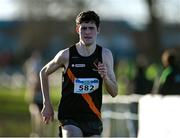 11 February 2024; Niall Carbery of Clonliffe Harriers AC, Dublin, competes in the intermediate men's 8000m during the 123.ie National Intermediate, Masters & Juvenile B Cross Country Championships at DKiT Campus in Dundalk, Louth. Photo by Stephen Marken/Sportsfile
