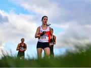 11 February 2024; Veronica Burke of Sportsworld AC, Dublin, competes in the intermediate women's 5000m during the 123.ie National Intermediate, Masters & Juvenile B Cross Country Championships at DKiT Campus in Dundalk, Louth. Photo by Stephen Marken/Sportsfile