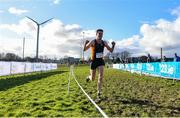 11 February 2024; Brian Conroy of Clane AC, Kildare, competes in the masters men's 7000m during the 123.ie National Intermediate, Masters & Juvenile B Cross Country Championships at DKiT Campus in Dundalk, Louth. Photo by Stephen Marken/Sportsfile