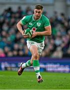 11 February 2024; Jack Crowley of Ireland during the Guinness Six Nations Rugby Championship match between Ireland and Italy at the Aviva Stadium in Dublin. Photo by Brendan Moran/Sportsfile