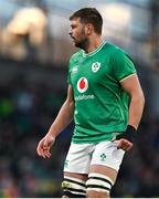 11 February 2024; Iain Henderson of Ireland during the Guinness Six Nations Rugby Championship match between Ireland and Italy at the Aviva Stadium in Dublin. Photo by Brendan Moran/Sportsfile
