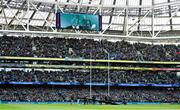 11 February 2024; A minute's applause is held in memory of the late Dr Syd Millar before the Guinness Six Nations Rugby Championship match between Ireland and Italy at the Aviva Stadium in Dublin. Photo by Brendan Moran/Sportsfile