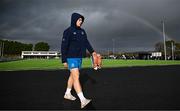 12 February 2024; Lee Barron arrives for a training session on the Leinster Rugby 12 County Tour at Mullingar RFC in Westmeath. Photo by Harry Murphy/Sportsfile