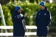 12 February 2024; Senior coach Jacques Nienaber and head coach Leo Cullen during a training session on the Leinster Rugby 12 County Tour at Mullingar RFC in Westmeath. Photo by Harry Murphy/Sportsfile