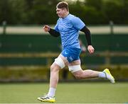 12 February 2024; Diarmuid Mangan during a training session on the Leinster Rugby 12 County Tour at Mullingar RFC in Westmeath. Photo by Harry Murphy/Sportsfile