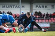 12 February 2024; Fintan Gunne during a training session on the Leinster Rugby 12 County Tour at Mullingar RFC in Westmeath. Photo by Harry Murphy/Sportsfile