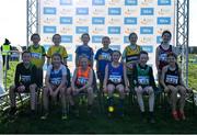 11 February 2024; Medalists in the Girls U11 1000m during the 123.ie National Intermediate, Masters & Juvenile B Cross Country Championships at DKiT Campus in Dundalk, Louth. Photo by Stephen Marken/Sportsfile