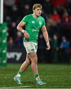 9 February 2024; Hugh Gavin of Ireland during the U20 Six Nations Rugby Championship match between Ireland and Italy at Virgin Media Park in Cork. Photo by Brendan Moran/Sportsfile