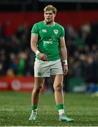 9 February 2024; Hugh Gavin of Ireland during the U20 Six Nations Rugby Championship match between Ireland and Italy at Virgin Media Park in Cork. Photo by Brendan Moran/Sportsfile