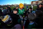 11 February 2024; Tom Morrissey of Limerick signs autographs for supporters after the Allianz Hurling League Division 1 Group B match between Westmeath and Limerick at TEG Cusack Park in Mullingar, Westmeath. Photo by Michael P Ryan/Sportsfile