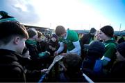 11 February 2024; Gearoid Hegarty of Limerick signs autographs for supporters after the Allianz Hurling League Division 1 Group B match between Westmeath and Limerick at TEG Cusack Park in Mullingar, Westmeath. Photo by Michael P Ryan/Sportsfile