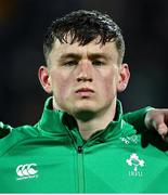 9 February 2024; Oliver Coffey of Ireland before the U20 Six Nations Rugby Championship match between Ireland and Italy at Virgin Media Park in Cork. Photo by Brendan Moran/Sportsfile