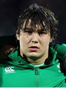 9 February 2024; Alex Usanov of Ireland before the U20 Six Nations Rugby Championship match between Ireland and Italy at Virgin Media Park in Cork. Photo by Brendan Moran/Sportsfile