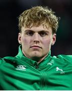 9 February 2024; Hugh Gavin of Ireland before the U20 Six Nations Rugby Championship match between Ireland and Italy at Virgin Media Park in Cork. Photo by Brendan Moran/Sportsfile