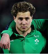 9 February 2024; Wilhelm de Klerk of Ireland before the U20 Six Nations Rugby Championship match between Ireland and Italy at Virgin Media Park in Cork. Photo by Brendan Moran/Sportsfile