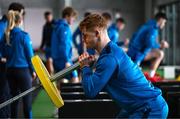 12 February 2024; Henry McErlean during a gym session on the Leinster Rugby 12 County Tour at Mullingar RFC in Westmeath. Photo by Harry Murphy/Sportsfile