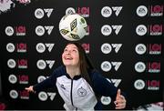 14 February 2024; Shelbourne player Hannah Healy in attendance to launch the 2024 EA SPORTS LOI Academy season at FAI HQ in Abbotstown, Dublin. Photo by David Fitzgerald/Sportsfile