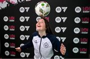 14 February 2024; Shelbourne player Hannah Healy in attendance to launch the 2024 EA SPORTS LOI Academy season at FAI HQ in Abbotstown, Dublin. Photo by David Fitzgerald/Sportsfile