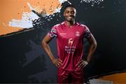 12 February 2024; Justin Eguaibor poses for a portrait during a Cobh Ramblers FC squad portraits session at St Coleman's Park in Cobh, Cork. Photo by Stephen McCarthy/Sportsfile