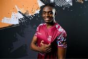 12 February 2024; Justin Eguaibor poses for a portrait during a Cobh Ramblers FC squad portraits session at St Coleman's Park in Cobh, Cork. Photo by Stephen McCarthy/Sportsfile