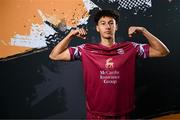 12 February 2024; Nolan Evers poses for a portrait during a Cobh Ramblers FC squad portraits session at St Coleman's Park in Cobh, Cork. Photo by Stephen McCarthy/Sportsfile