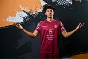 12 February 2024; Nolan Evers poses for a portrait during a Cobh Ramblers FC squad portraits session at St Coleman's Park in Cobh, Cork. Photo by Stephen McCarthy/Sportsfile