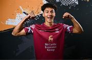 12 February 2024; Nolan Evers poses for a portrait during a Cobh Ramblers FC squad portraits session at St Coleman's Park in Cobh, Cork. Photo by Stephen McCarthy/Sportsfile