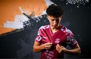 12 February 2024; Nolan Evers poses for a portrait during a Cobh Ramblers FC squad portraits session at St Coleman's Park in Cobh, Cork. Photo by Stephen McCarthy/Sportsfile