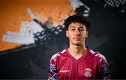 12 February 2024; Nolan Evers poses for a portrait during a Cobh Ramblers FC squad portraits session at St Coleman's Park in Cobh, Cork. Photo by Stephen McCarthy/Sportsfile