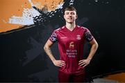 12 February 2024; Tiernan O’Brien poses for a portrait during a Cobh Ramblers FC squad portraits session at St Coleman's Park in Cobh, Cork. Photo by Stephen McCarthy/Sportsfile