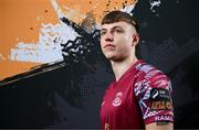 12 February 2024; Tiernan O’Brien poses for a portrait during a Cobh Ramblers FC squad portraits session at St Coleman's Park in Cobh, Cork. Photo by Stephen McCarthy/Sportsfile