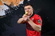 13 February 2024; Jamie Egan poses for a portrait during a Longford Town FC squad portraits session at John Hyland Park in Baldonnell, Dublin. Photo by Harry Murphy/Sportsfile