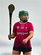 11 February 2024; Mairéad Dillon of University of Galway during the Electric Ireland Purcell Cup final match between University of Galway and SETU Carlow at University of Galway Connacht GAA AirDome in Bekan, Mayo. Photo by Sam Barnes/Sportsfile