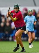 11 February 2024; Catherine Hanley of University of Galway during the Electric Ireland Purcell Cup final match between University of Galway and SETU Carlow at University of Galway Connacht GAA AirDome in Bekan, Mayo. Photo by Sam Barnes/Sportsfile