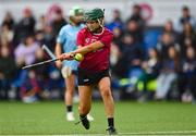 11 February 2024; Catherine Hanley of University of Galway during the Electric Ireland Purcell Cup final match between University of Galway and SETU Carlow at University of Galway Connacht GAA AirDome in Bekan, Mayo. Photo by Sam Barnes/Sportsfile