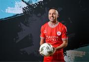 13 February 2024; Keith Ward poses for a portrait during a Shelbourne FC squad portraits session at AUL Complex in Clonsaugh, Dublin. Photo by Stephen McCarthy/Sportsfile