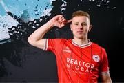 13 February 2024; Gavin Molloy poses for a portrait during a Shelbourne FC squad portraits session at AUL Complex in Clonsaugh, Dublin. Photo by Stephen McCarthy/Sportsfile