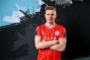 13 February 2024; Gavin Molloy poses for a portrait during a Shelbourne FC squad portraits session at AUL Complex in Clonsaugh, Dublin. Photo by Stephen McCarthy/Sportsfile