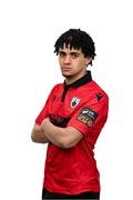 13 February 2024; Mohammed Boudiaf poses for a portrait during a Longford Town FC squad portraits session at John Hyland Park in Baldonnell, Dublin. Photo by Stephen McCarthy/Sportsfile