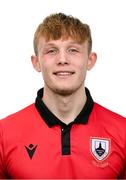 13 February 2024; Samuel Clarke poses for a portrait during a Longford Town FC squad portraits session at John Hyland Park in Baldonnell, Dublin. Photo by Stephen McCarthy/Sportsfile