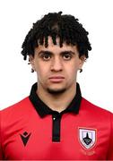 13 February 2024; Mohammed Boudiaf poses for a portrait during a Longford Town FC squad portraits session at John Hyland Park in Baldonnell, Dublin. Photo by Stephen McCarthy/Sportsfile