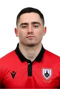 13 February 2024; Conor Crowley poses for a portrait during a Longford Town FC squad portraits session at John Hyland Park in Baldonnell, Dublin. Photo by Stephen McCarthy/Sportsfile