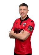 13 February 2024; Jamie Egan poses for a portrait during a Longford Town FC squad portraits session at John Hyland Park in Baldonnell, Dublin. Photo by Stephen McCarthy/Sportsfile